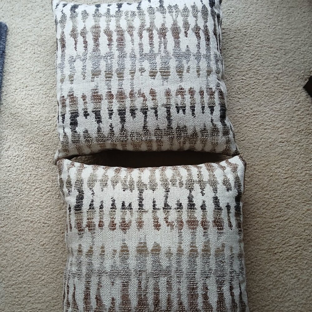 Couch decorative pillows ( Size 18 x 18 )  2 pillows!!